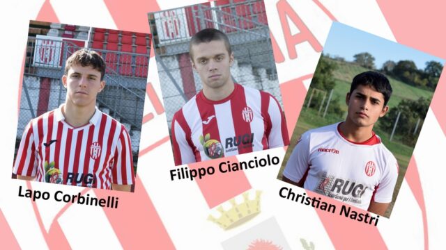Promossi dalla Juniores Cianciolo, Corbinelli e Nastri